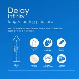 Pasante Delay Infinity prezervatyvai | SafeSex.lt