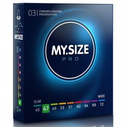 MY.SIZE Pro 47mm prezervatyvai 3 vnt. | SafeSex
