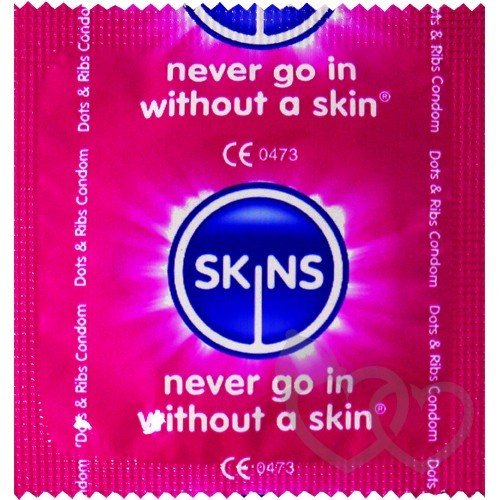 Skins Dots & Ribs prezervatyvai | SafeSex