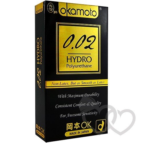 Okamoto 002 Hydro prezervatyvai 8 vnt. | SafeSex